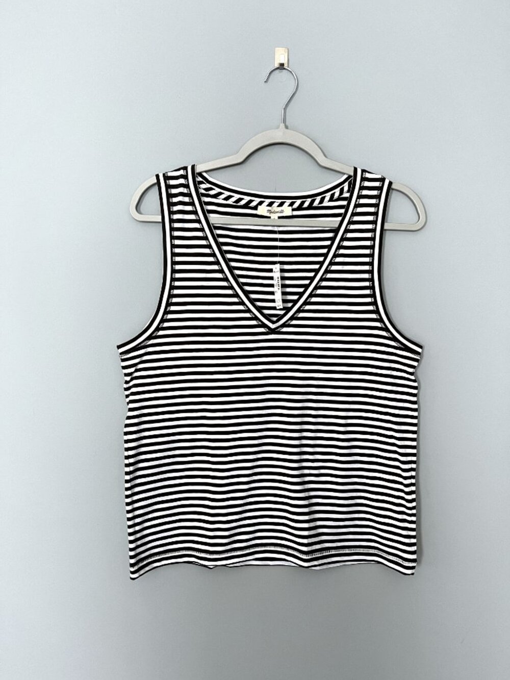 NWT Madewell Slub Relaxed V-Neck Tank - Picture 4 of 10